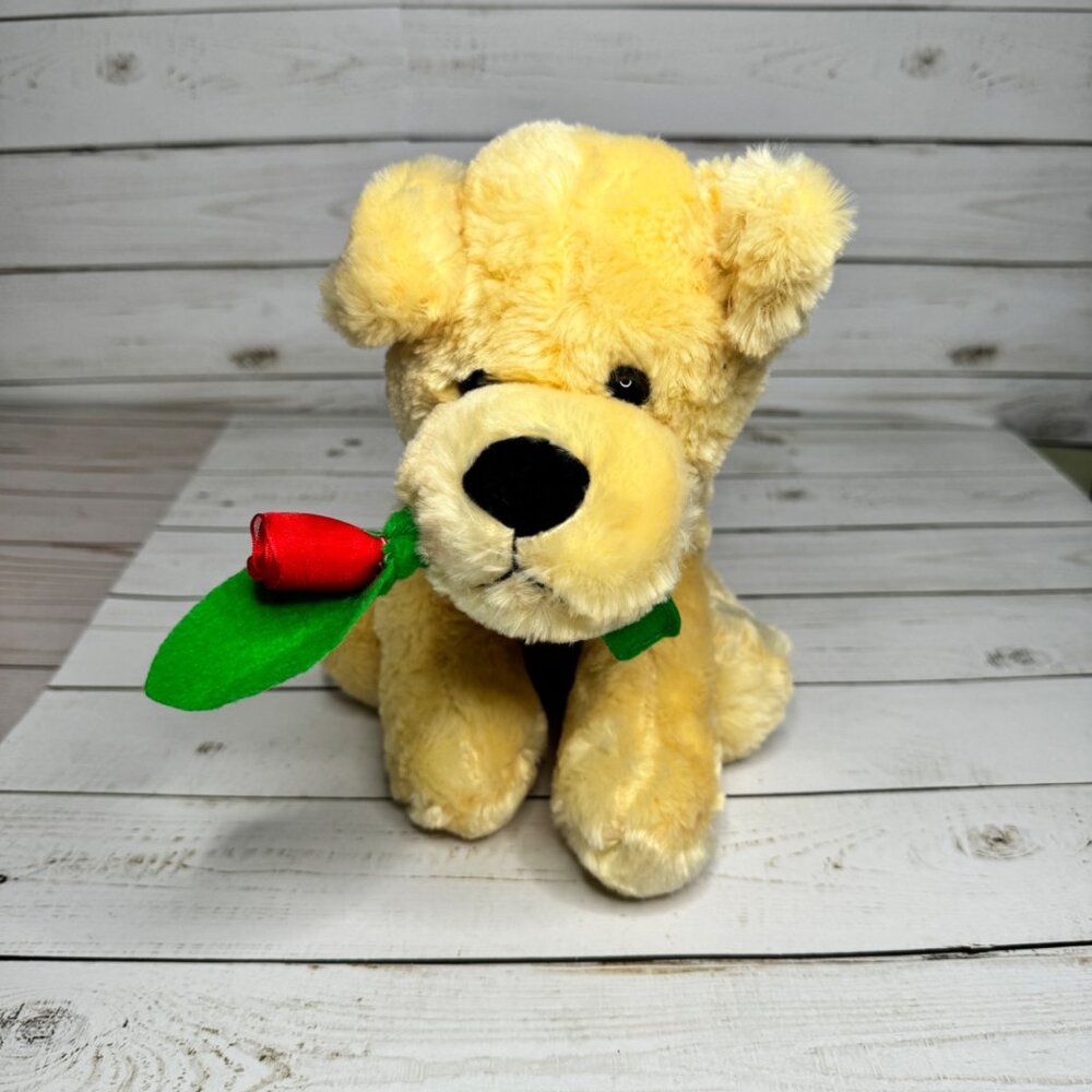 Best Made Toys Tan Golden Retriever Dog Puppy Rose 9" Plush Stuffed Toy 2014‎